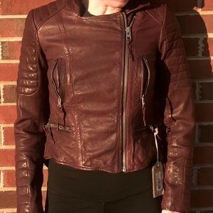All Saints leather motorcycle jacket